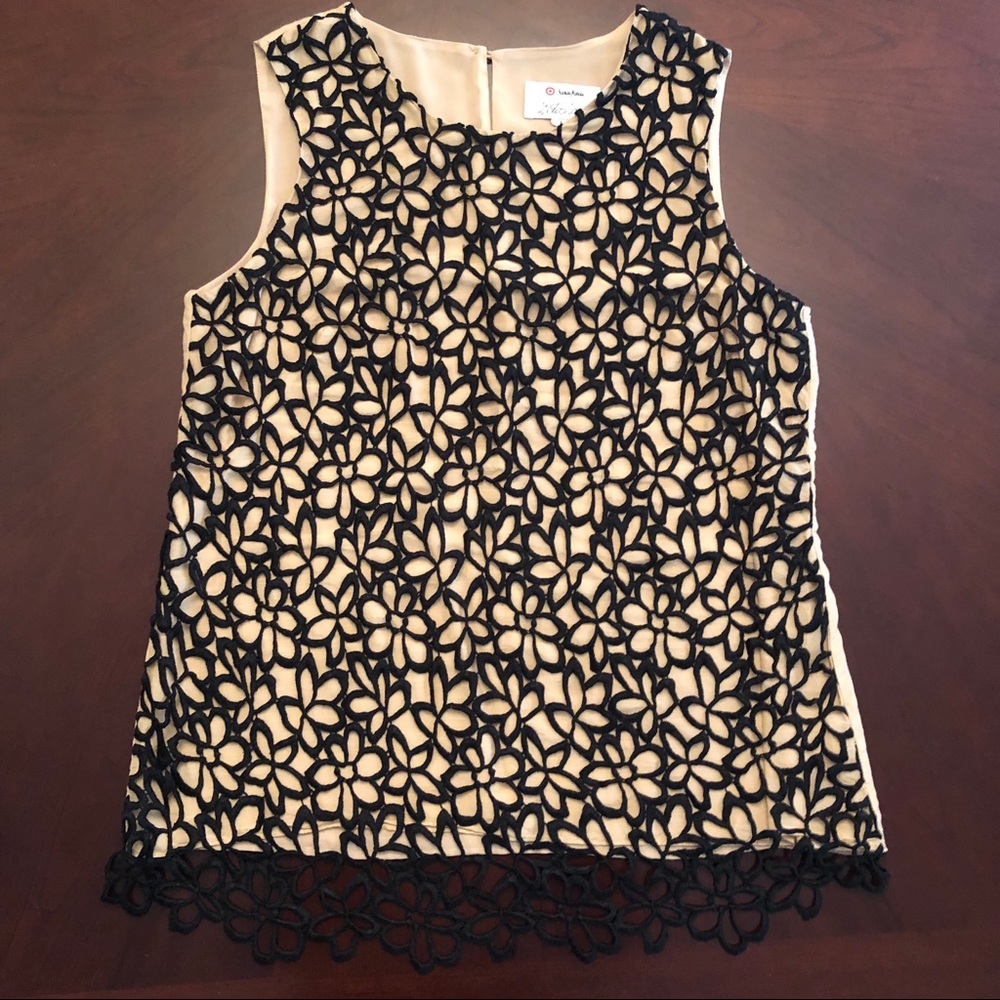Neiman Marcus for Target Lela Rose Lace Tank Top Sz L